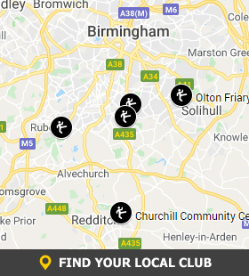 Central England Kung Fu Clubs Map